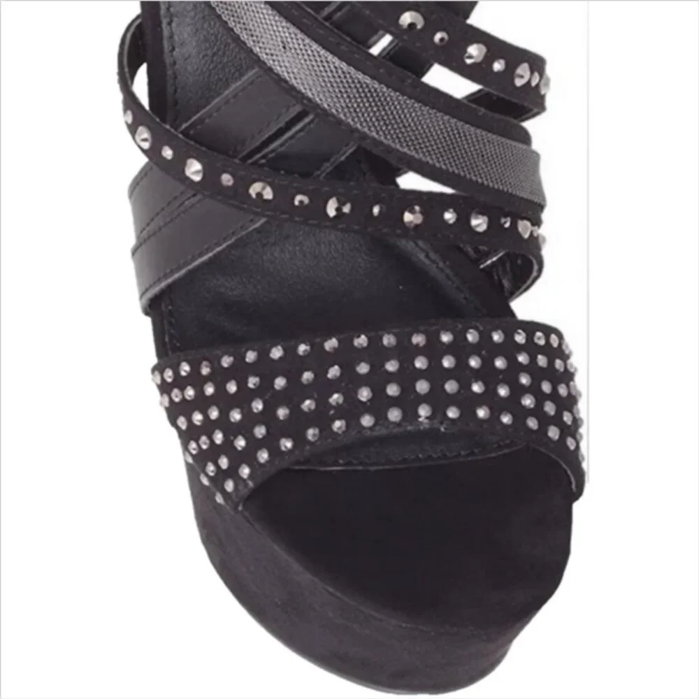 Carvela x Kurt Geiger Gertrude Embellished Wedge Platform Heels